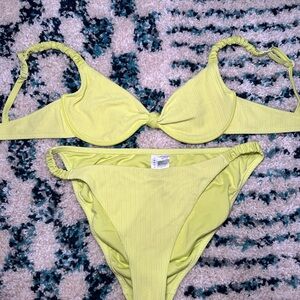 Anthropologie Yellow Bikini Set